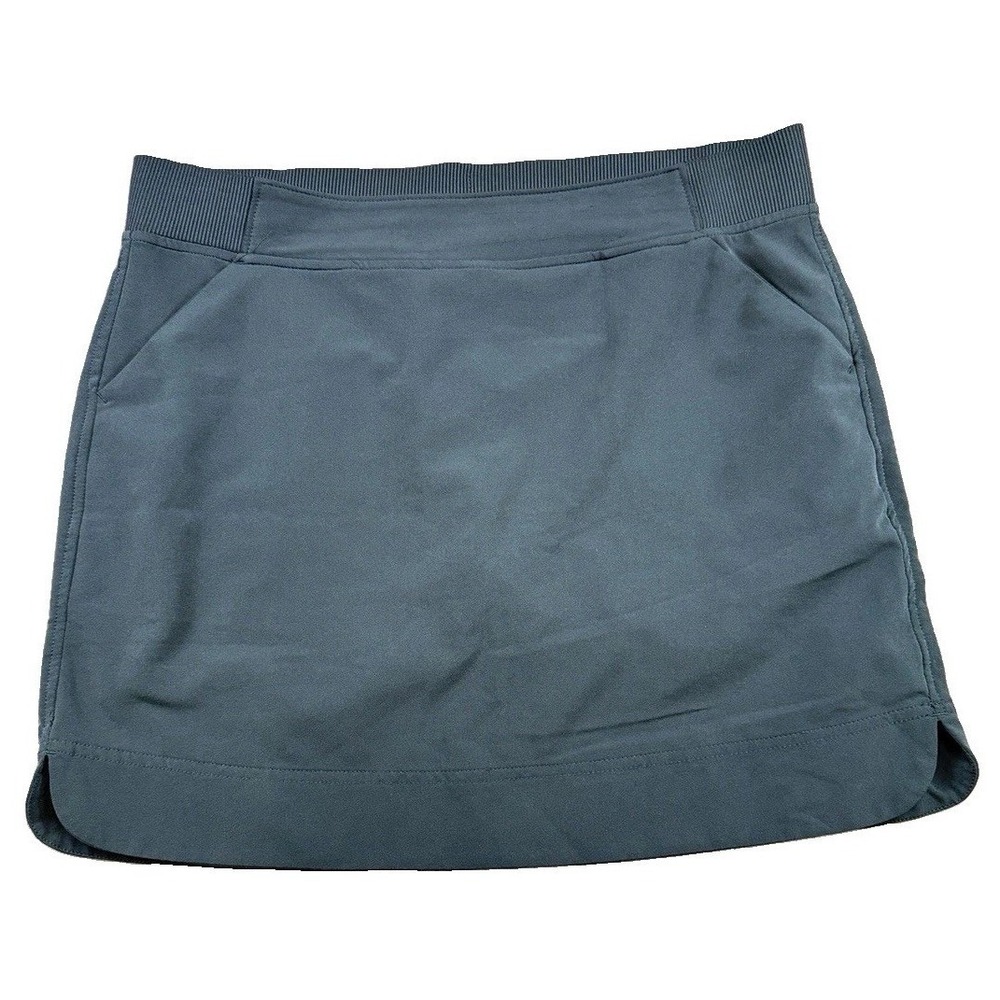 32 Degrees Stretch Waist Pull-On Skort Skirt Pockets Dark Teal Size M Preppy